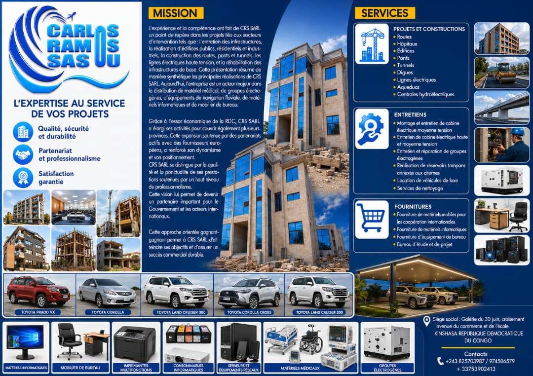 Brochure CRS SARL — L'expertise au service de vos projets